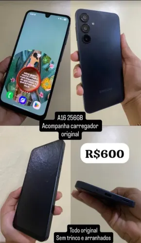 Vendo celular A16 sem marca de uso