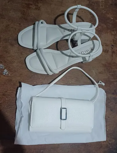 Sandália Branca + Bolsa Branca