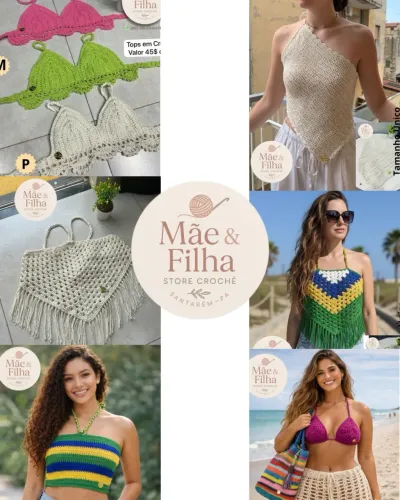 Tops e saídas de Crochê