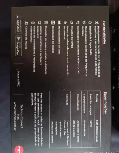  Relógio Technos Connect MAX <br>Display Touch