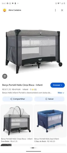 Berço portatil a venda 400 até 350 eu fasso