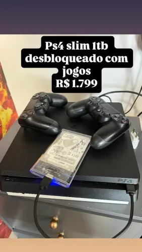 Ps4 slim 1tb desbloqueado com jogos