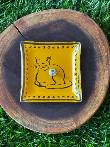 Incensário Gatinho - Amarelo I