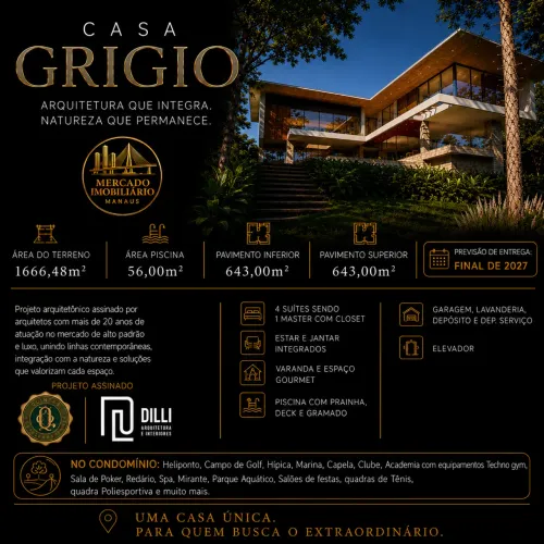 CASA GRIGIO - Arquitetura assinada - Projeto autoral