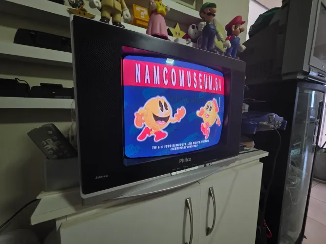 Jogo NAMCO MUSEUM 64, Nintendo 64, Original, Label Original, Caixa, berço e encarte