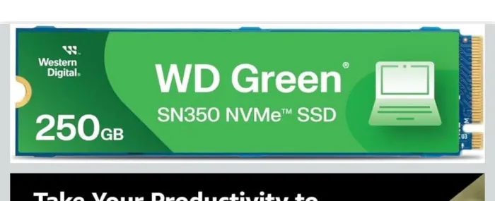 SSD nvme WD SN350 250gb - Novo