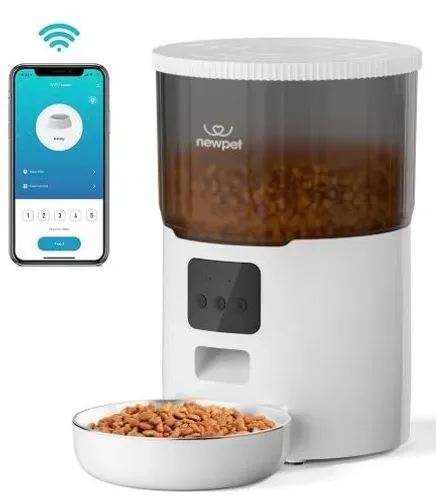 Alimentador Pet 4L Automático - Wi-Fi - APP - Dispensador de Comida