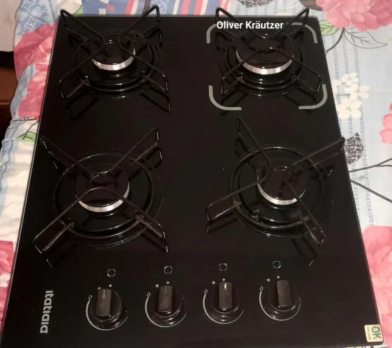 Cooktop com as bases 