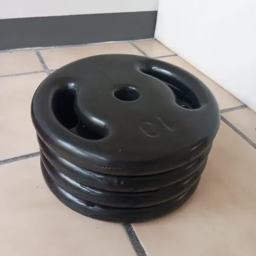 Kit Halter Anilha Emborrachada (4x) 10kg - total 40kg