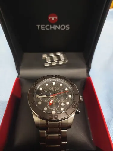 Relógio Technos Masculino Acqua Grafite - Js25bci/1f Bisel Preto