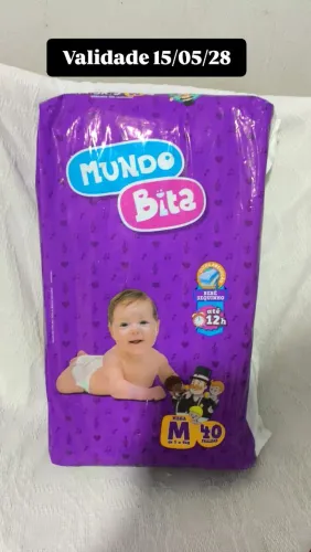 Fralda Mundo Bita M 40 unidades