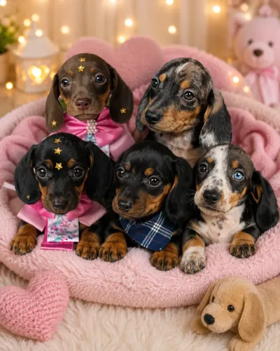 Filhotes salsichinha Basset Dachshund 