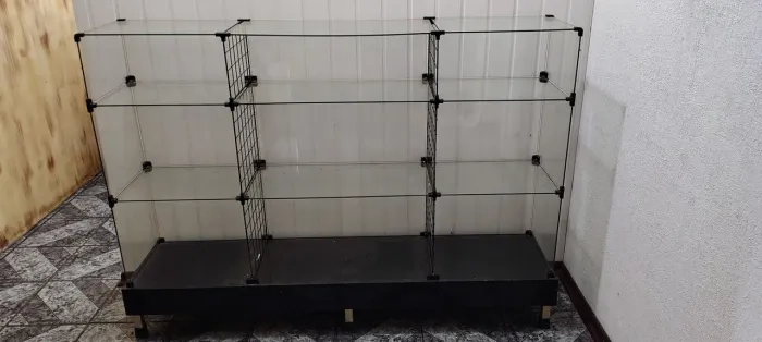 Balcão Vitrine Expositor Modulado de Vidro