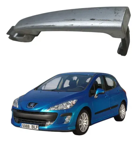 Maçaneta Externa Porta Dianteira Esquerda Peugeot 307 2006 Cinza Dianteira