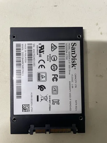 SSD 1TB SANDISK 100% DE SAÚDE