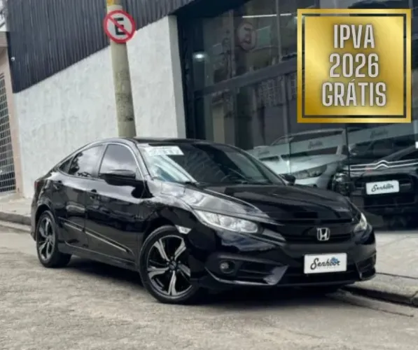 Honda Civic 2.0 EXL Automático Preto Ano 2017