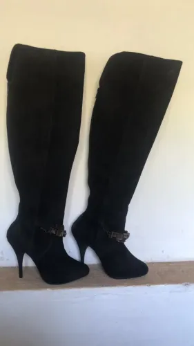 Bota Cano Alto Preta Dumond 37