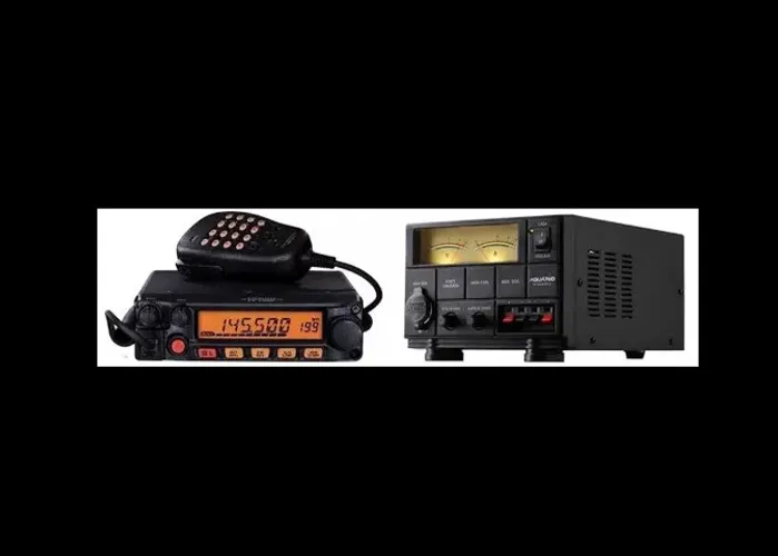 Rádio Vhf 1900 Super Novo + Fonte na Caixa Aquário