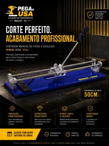 Locação de Cortador de Piso IRWIN 350V - 50 cm