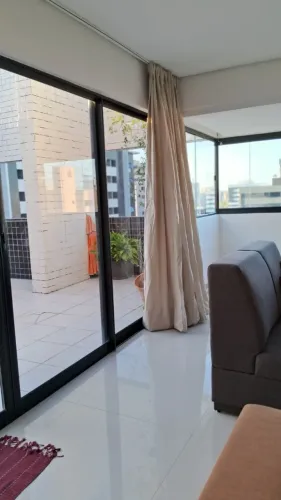 2 Cortinas Bege de 6m (12m total) Prega Americana p/ Trilho Suíços = "A Fé em Si Dá Chão"