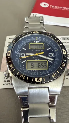 Relógio masculino aço polido Technos T270.AA