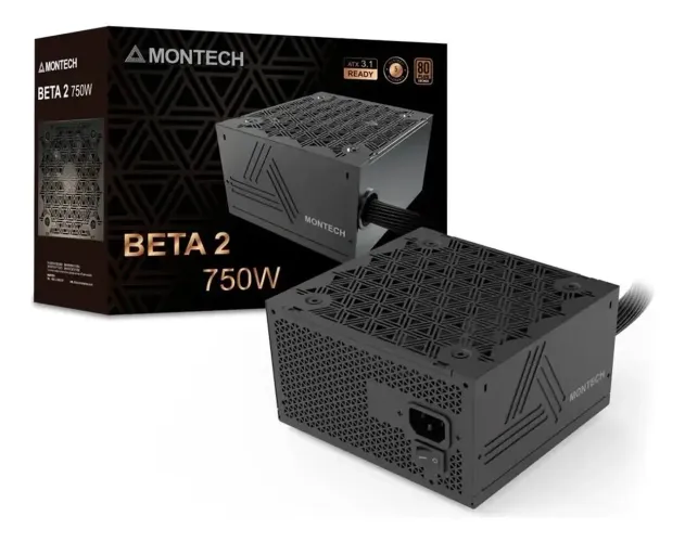 Fonte Montech Beta 2 750W | 80 Plus Bronze, ATX 3.1, DC-DC LACRADO