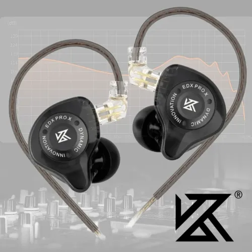 Fone de ouvido kz edx pro x profissional Retorno de palco Black