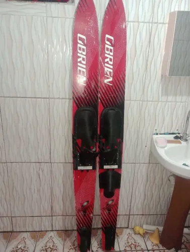 Esquis aquáticos O'Brien freestyle 67" slalom vermelho feitos nos EUA