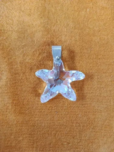 Pingente cristal estrela.