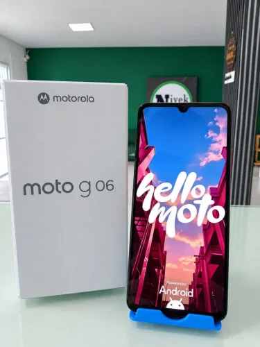 lançamento ? motorola G06 Bege 128Gb biometria Câmera 50MP proteção IP64