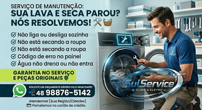 Problemas com a sua Lava e Seca? Atendimento rápido na sua região! ?