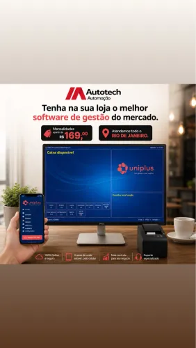 Sistema Uniplus para o seu comércio . Apenas 199,99 mensais Autotech