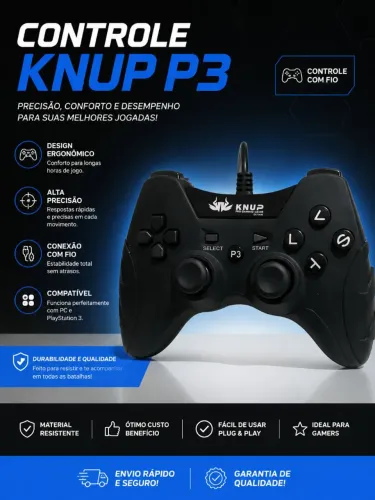 Controle de ps3 Da Knup