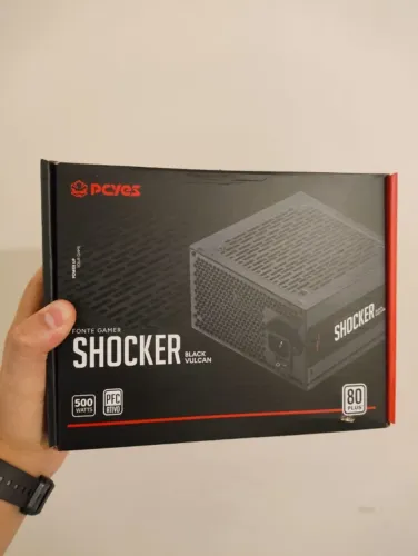 Fonte Gamer PCYES Shocker 500W 80 Plus PFC Ativo - PF500SHW