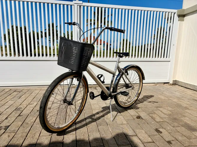 Bicicleta alumínio rodas inox