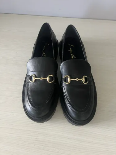 Mocassim preto Luiza Barcelos