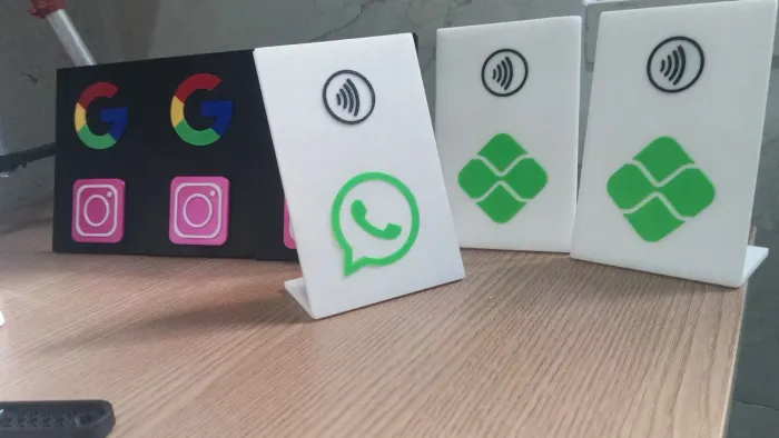 Placas NFC Google , whatsapp, Instagram, pix