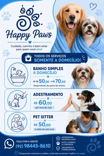 Banho Pet, Pet Sitter e Adestramento