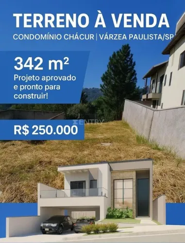 Terreno em Condomínio Fechado à Venda em Várzea Paulista | 342M² com Projeto Aprovado