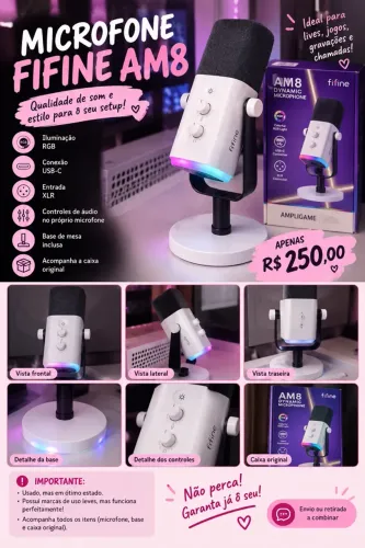 MICROFONE FIFINE AM8 RGB