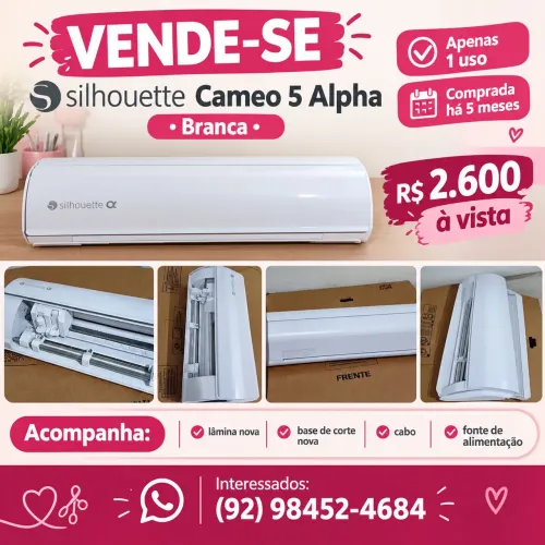 Vendo máquina de corte nova Cameo 5 alpha branca
