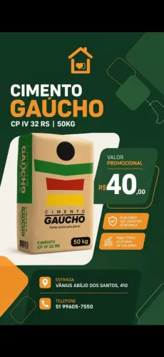 Cimento gaúcho 50 kg barato