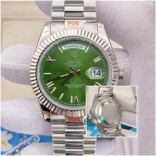 RELÓGIO DAY - DATE FUNDO VERDE AUTOMÁTICO