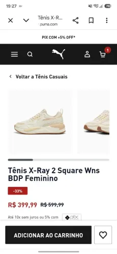 Tênis Puma x-Ray 2 Square NOVO