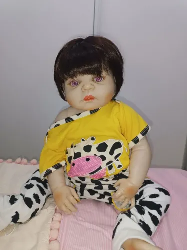 Bebê reborn de silicone, conservado, sem marcas