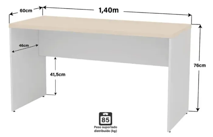 Mesa Reta Escritório