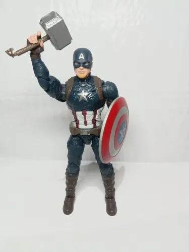 Capitão america endgame ultimato marvel legends com mjolnir