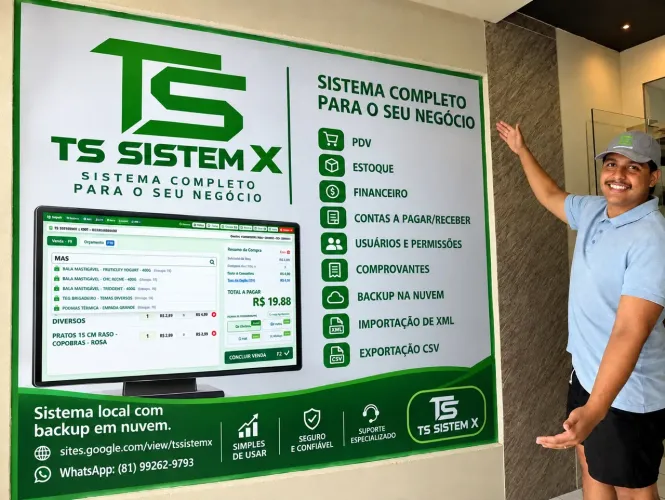1 mês grátis! Software para loja/ PDV/ estoque/ financeiro/ fiado/ sistema de loja