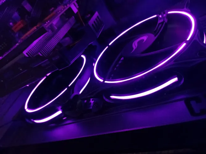 KIT 6 FAN ARGB RISE MODE LASER COM CONTROLADORA ARGB