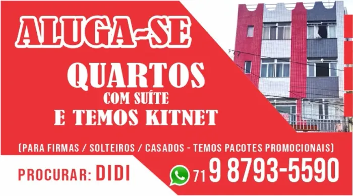 Quartos com Suite, em Pernambués (proximo a estação pernambués)